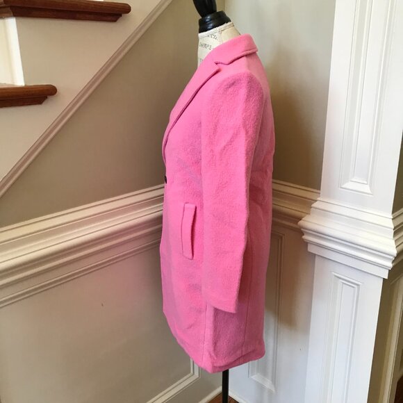 NWT JCrew Daphne Topcoat Coat Womens 10 Pink Italian Boiled Wool BT996 Jacket NE - Picture 9 of 13